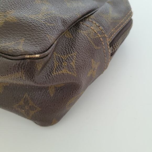 LOUIS VUITTON Trousse Toilette 28 Clutch Hand Bag Monogram Brown Zip Pouch - Picture 14 of 15